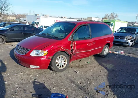 2001 Chrysler Town & Country Lxi z USA, uszkodzony, nr VIN 2C4GP54L51R163696